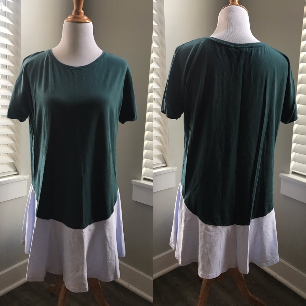 color block t-shirt dress - size S - anthropologie